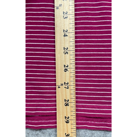 Holderness Bourne Mens Egan Polo Shirt Golf Performance Stripe Pima Red White L - Picture 13 of 13